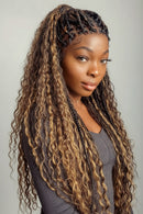 Highlight Deep Wave Feather Crochet Human Hair Knotless Crochet Human Hair Curly Crochet Human Hair