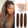 Highlight Deep Wave Feather Crochet Human Hair Knotless Crochet Human Hair Curly Crochet Human Hair