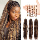 Highlight Deep Wave Feather Crochet Human Hair Knotless Crochet Human Hair Curly Crochet Human Hair