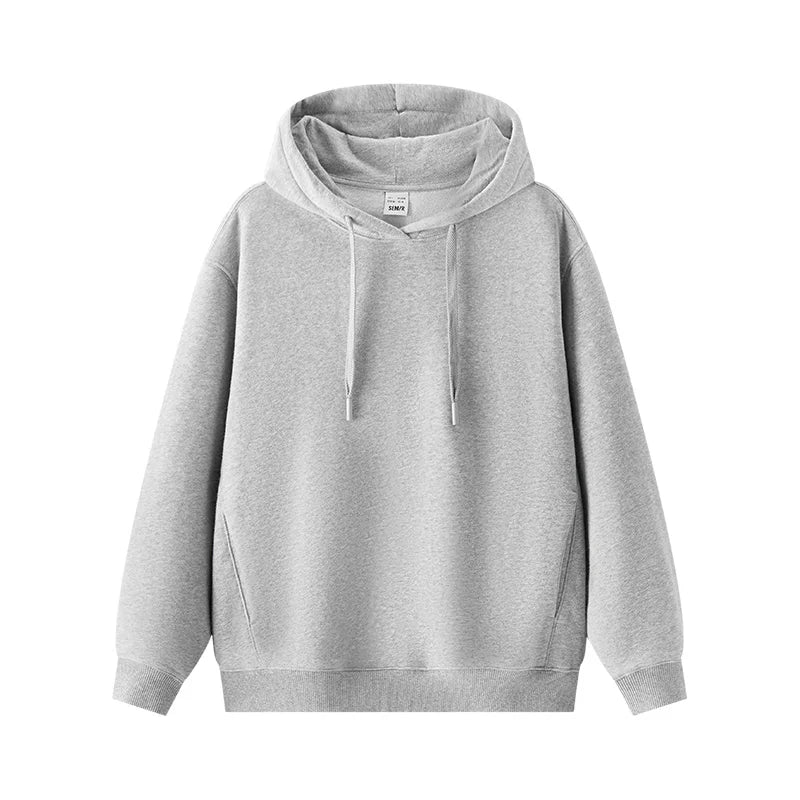 Hoodie Women Fleece Lined Thermal Antibacterial Loose Fit Solid Color Winter Casual Pullover
