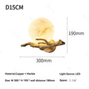 Wall lamp with dimensions and material details on a white background, Obroi