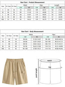 Casual Shorts for Men Solid Mid-waist Drawstring Knee Length Cotton Shorts Summer Streetwear Straight Bottoms