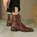 Women Ankle Boots Genuine Leather Zipper Shoes Woman Winter Casual Motorcycle Boots