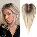 Hair Topper for Women Hair Light Blonde Hair Toppers Handcrafted Lace Base Clip in Toppers Hair Loss Cover