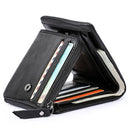Genuine Leather Men Wallets Trifold Wallet Zip Coin Pocket Purse Leather Wallet For Mens