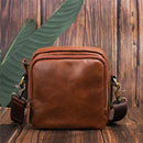 Men Waist Bag Genuine Leather Mini Shoulder Crossbody Bag Satchel For Men