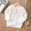 Toddler Boy Casual Solid Ribbed Long-sleeve for Henley Shirt