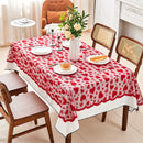 Valentine's Day Love Lace Table Flag Placemat Set Wedding Bottle Festive Tablecloth Home Decoration