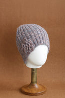 Flower Knitted Hat Wool Beanie Hat Keep Warm Ear Protection Crochet Caps Gifts for Winter Girls Women Outdoor