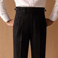 Pants Men Social Trousers Office-trouser Retro Gentlemen Naples Casual Suit Pant Men Straight Dress Pants