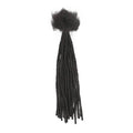 A bundle of black dreadlocks with a fluffy black top, isolated on a solid white background, Obroi