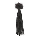 A bundle of black dreadlocks with a fluffy black top, isolated on a solid white background, Obroi