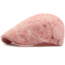 Beret Cap Men Women Spring Summer Sun Hat Breathable Linen Beret Hat Flat Cap Adjustable Beret