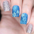 24pcs Shiny Christmas Snowflake Fake Nails Gift False Nail Tips Wearable Full Cover Cute Press on Nails