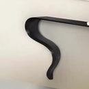 Black metal shelf bracket on a light gray background, Obroi