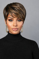Short Layered Straight Pixie Cut Finger Waves Wigs Human Hair Natural Realistic Tangle For Women