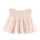 Women Hollow Out Embroidery Balloon Hem Strapless Tops Summer Holiday Party Chic Crop Top