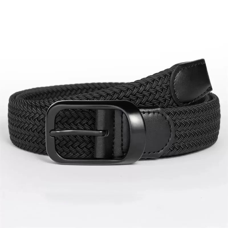 Nylon Pin Buckle Elastic Braided Belt Universal Casual Student Belt Versatile Jeans Accessories