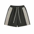 Spring Summer Men Tide Sweatpants Women Spring Striped Shorts Knee-Length Pants Chic Capris
