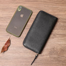 Men Genuine Leather Long Wallet Casual Clutch Bag Multi Card Money Clip Business