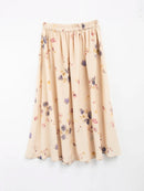 Long Skirt for Woman Floral Printed Elastic Waist Spring Summer Office Lady Skirts