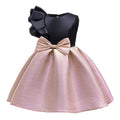 Black and pink dress with large bows on a white background, Obroi