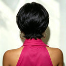 Pixie Cut Human Hair Wig With Side Bangs Short Layered Wig For Daily Wear