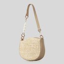 Pearls Chains Women Shoulder Bags Irregular Crossbody Bag Casual Summer Beach Bag Small Bali Purses