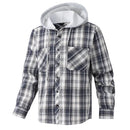 Spring and Autumn Trend Plaid Shirt Men's Hooded Shirt