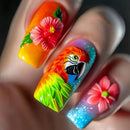 Press on Nails with Parrot Press on Nails Handmade Press on Nails