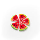 Handcrafted Ceramic Watermelon Slice Pendants Set 5 Pieces 19mm Colorful Porcelain Charms for DIY Jewelry