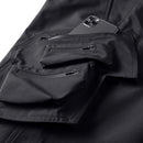 Cargo Shorts Men Functional Multi Pockets Shorts Streetwear Knee Length Pants Black