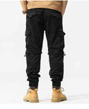 Men Tapered Pants Detachable Pants Legs Cargo Long Pants Male Cotton Trousers
