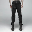 Men's Punk Rock Broken Gothic Casual Male Motocycle Denim Pants