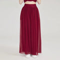 Double Layer Georgette Pure Silk Natural Waist Side Pockets Slightly Hanging Flowing Silk Long Dress Pants