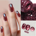 Sparkling Glass Bead Cat Magnetic Gel Nail Polish Flash Permanent Soak Off UV Gel