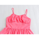 Gentle Style Gradient Sling Midi Dress Women O Neck Sleeveless Slim Sexy Elegant Dresses Summer