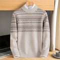 Cashmere men autumn winter jacquard knitwear sweater