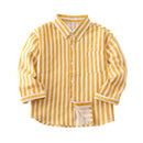 Baby Boy Girl Cotton Striped Shirt Infant Toddler Child Blouses Long Sleeve Kid Outfit Spring Autumn Baby Clothes 1-10Y