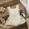 0-24M Baby Girl Romper Newborn Infant Toddler Lace Jumpsuit Princess Tulle Ruffle Playsuit Sunsuit Birthday Outfits