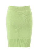 Women Summer Sweet Bow Elastic Knitted Mini Skirt Sexy Slim Short Skirts