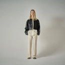 Women Short Leather Jacket Coat Spring and Autumn Loose Jacket Tops Coat Vintage American Streetwear