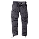 Cotton Cargo Pants Men Casual Straight Solid Trousers Military Tactical Sports Pants Jogging