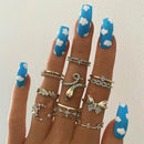 24Pcs/Set New Oval Press on Nails Patch Wearable Nail Tips Cute Cartoon Acrylic Nails Full Coverage False Nails Art