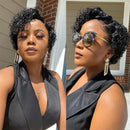Short Pixie Cut Curly Bob C Part Lace Front Wigs For Women Hair Daily Wigs