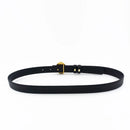 Gilt round buckle with belt on both sides leather women casual pants  belt