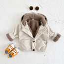 Winter Baby Girls Clothes Thick Fleece Hoodie Infant Boys Baby Fruit Embroidery Tops