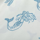 Men Shirts Mermaid White Short Sleeve Shirts