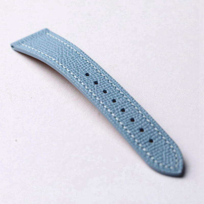 Handmade Glacier Blue Genuine Leather Strap Soft and Ultra-thin Head Bracelet