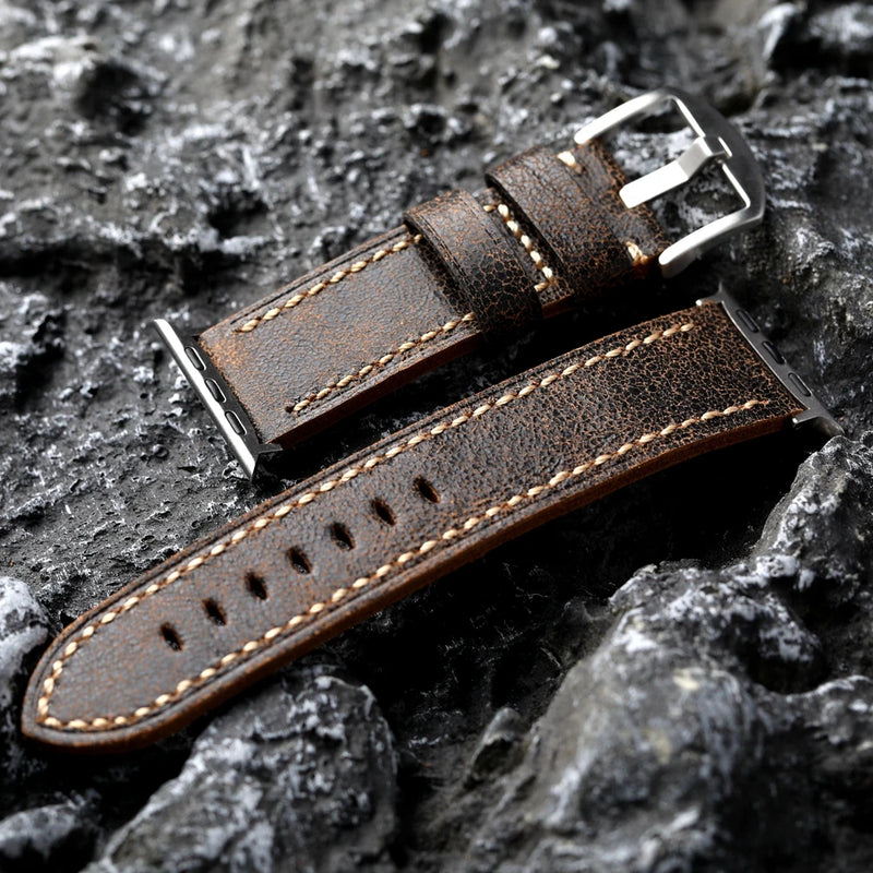 Handmade Genuine Leather Strap For Apple Watch
